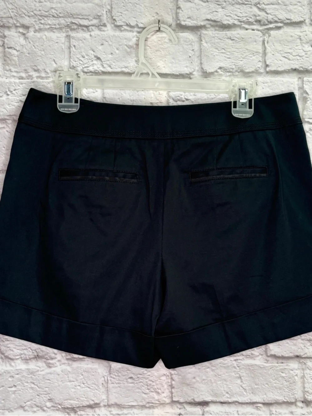 White House Black Market Womens 5” Shorts Size 6 Sailor Silver Buttons Black NWT - Picture 4 of 5